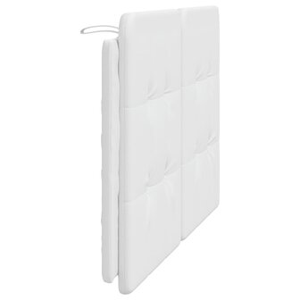 Hoofdbordkussen 140 cm kunstleer wit 5
