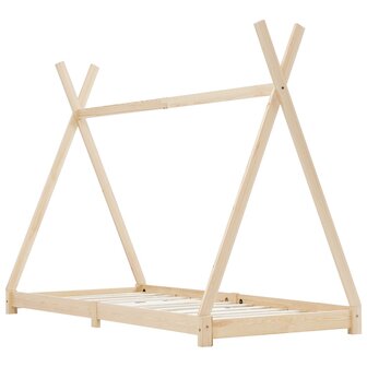 Kinderbedframe massief grenenhout 90x200 cm 2