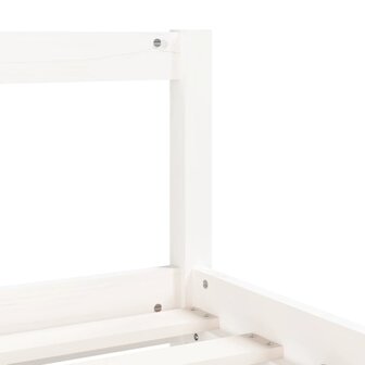 Kinderbedframe 90x200 cm massief grenenhout wit 8