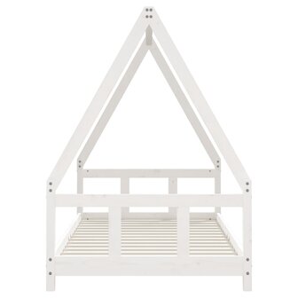 Kinderbedframe 90x190 cm massief grenenhout wit 4