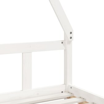 Kinderbedframe 90x190 cm massief grenenhout wit 7