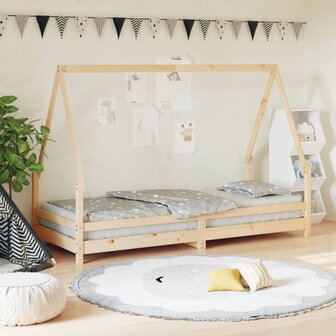 Kinderbedframe 80x200 cm massief grenenhout 1