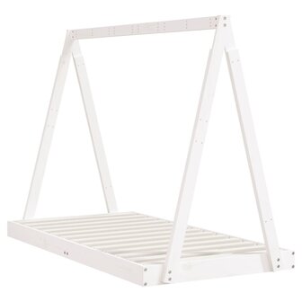Kinderbedframe 80x160 cm massief grenenhout wit 6