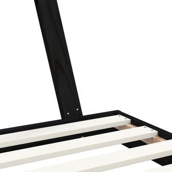 Kinderbedframe 90x190 cm massief grenenhout zwart 7
