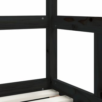 Kinderbedframe 70x140 cm massief grenenhout zwart 7
