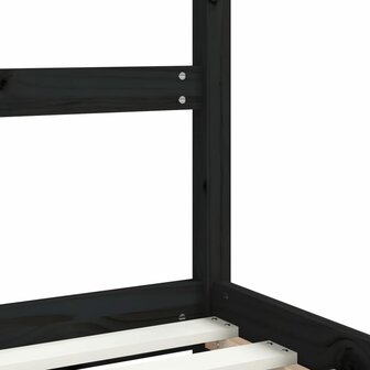 Kinderbedframe 70x140 cm massief grenenhout zwart 7