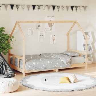 Kinderbedframe 90x200 cm massief grenenhout 1