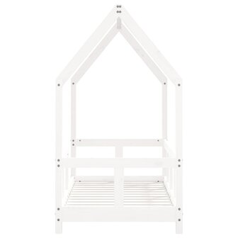 Kinderbedframe 70x140 cm massief grenenhout wit 5