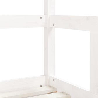 Kinderbedframe 70x140 cm massief grenenhout wit 8
