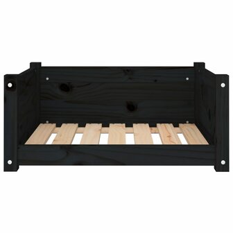 Hondenmand 65,5x50,5x28 cm massief grenenhout zwart 5