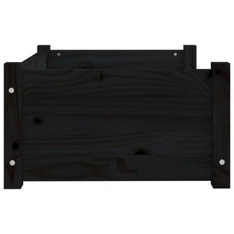 Hondenmand 65,5x50,5x28 cm massief grenenhout zwart 6