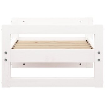 Hondenmand 55,5x45,5x28 cm massief grenenhout wit 6