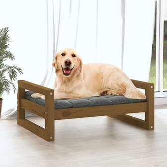 Hondenmand 75,5x55,5x28 cm massief grenenhout honingbruin 3