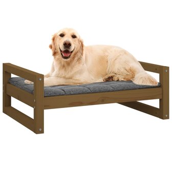 Hondenmand 75,5x55,5x28 cm massief grenenhout honingbruin 4