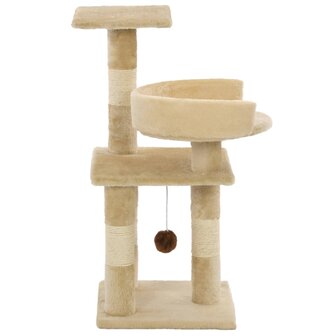 Kattenkrabpaal met sisal krabpalen 65 cm beige 3