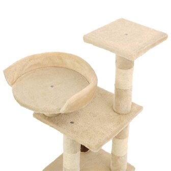 Kattenkrabpaal met sisal krabpalen 65 cm beige 4