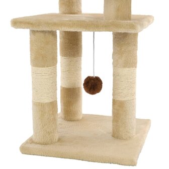 Kattenkrabpaal met sisal krabpalen 65 cm beige 5