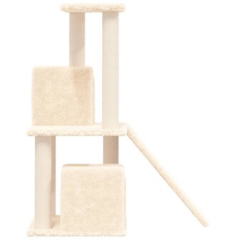 Kattenmeubel met sisal krabpalen 82 cm cr&egrave;mekleurig 4