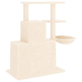 Kattenmeubel met sisal krabpalen 83 cm cr&egrave;mekleurig 5