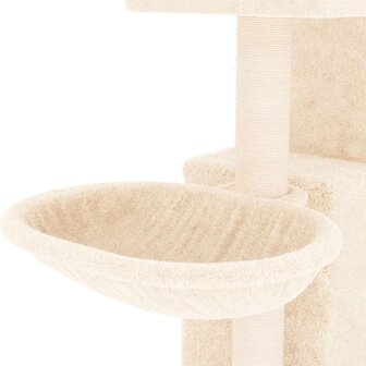 Kattenmeubel met sisal krabpalen 83 cm cr&egrave;mekleurig 7