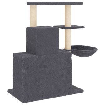 Kattenmeubel met sisal krabpalen 83 cm donkergrijs 5