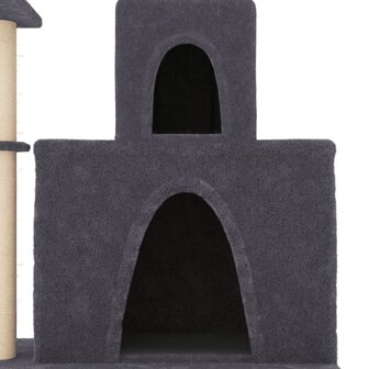 Kattenmeubel met sisal krabpalen 83 cm donkergrijs 6