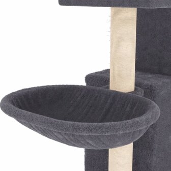 Kattenmeubel met sisal krabpalen 83 cm donkergrijs 7