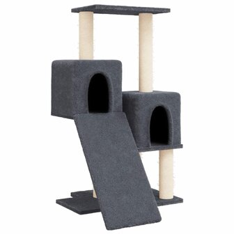 Kattenmeubel met sisal krabpalen 82 cm donkergrijs 2
