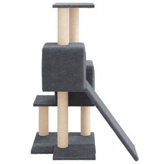 Kattenmeubel met sisal krabpalen 82 cm donkergrijs 4