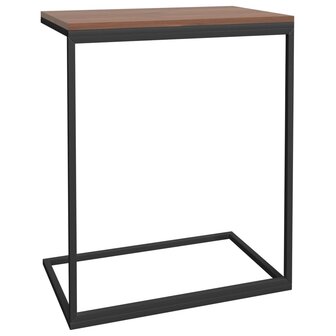 Bijzettafel 55x35x66 cm bewerkt hout zwart 5