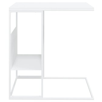 Bijzettafel 55x36x59,5 cm bewerkt hout wit 3