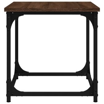 Bijzettafel 40x40x40 cm bewerkt hout bruin eikenkleur 6