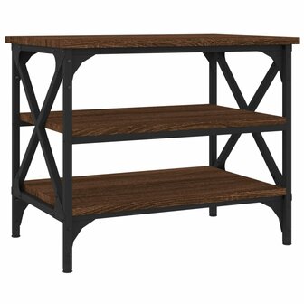 Bijzettafel 55x38x45 cm bewerkt hout bruin eikenkleur 2