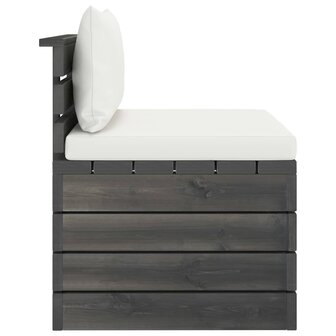 2-delige Loungeset met kussens pallet massief grenenhout 6