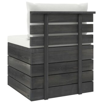 2-delige Loungeset met kussens pallet massief grenenhout 7