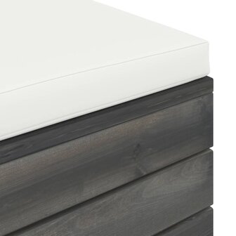 2-delige Loungeset met kussens pallet massief grenenhout 11