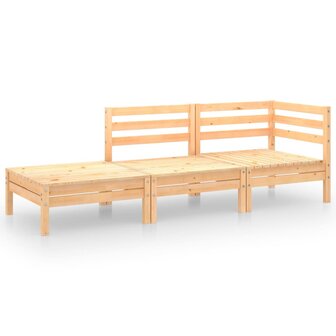 3-delige Loungeset massief grenenhout 2