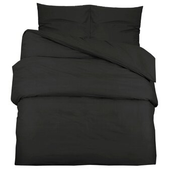 Dekbedovertrekset lichtgewicht 220x240 cm microvezel zwart 2