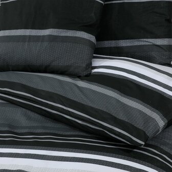 Dekbedovertrekset 200x200 cm katoen zwart en wit 5