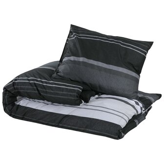 Dekbedovertrekset 200x200 cm katoen zwart en wit 3