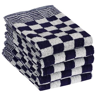 10-delige Keukendoekenset katoen blauw en wit 4