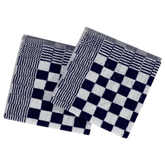 10-delige Keukendoekenset katoen blauw en wit 7