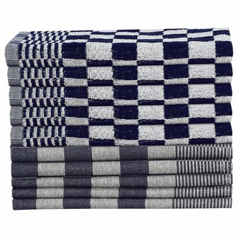 20-delige Keukendoekenset katoen blauw en wit 3