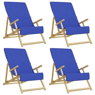 Strandhanddoeken 4 st 400 g/m&sup2; 60x135 cm stof koningsblauw 2