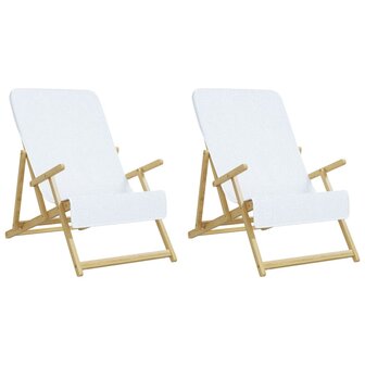 Strandhanddoeken 2 st 400 g/m&sup2; 60x135 cm stof wit 2