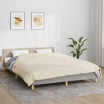 Verzwaringsdeken 200x220 cm 9 kg stof lichtcr&egrave;mekleurig 1