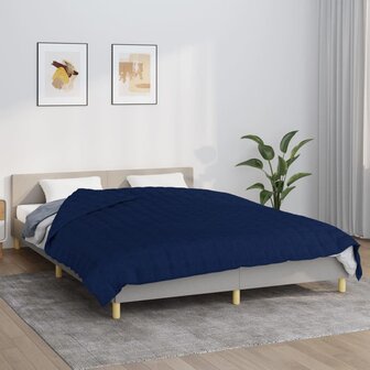 Verzwaringsdeken 200x200 cm 13 kg stof blauw 1