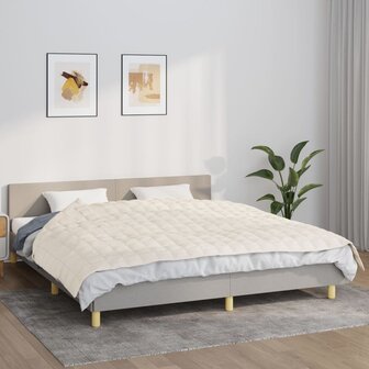 Verzwaringsdeken 155x220 cm 11 kg stof lichtcr&egrave;mekleurig 1