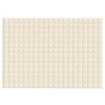 Verzwaringsdeken 138x200 cm 10 kg stof lichtcr&egrave;mekleurig 3