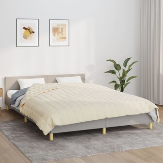 Verzwaringsdeken 200x200 cm 9 kg stof lichtcr&egrave;mekleurig 1